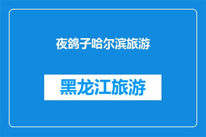 夜鸽子哈尔滨旅游(夜幕降临，你是否向往哈尔滨的璀璨夜景？是否渴望在这座冰城寻找那一抹独特的浪漫？是否期待在寒冷的冬日里，与一群志同道合的朋友一起，探索这座城市的奥秘？那么，你准备好迎接这场梦幻般的旅行了吗？)